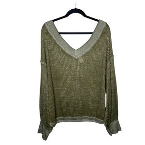 Free People South Side Off Shoulder Thermal Top Large